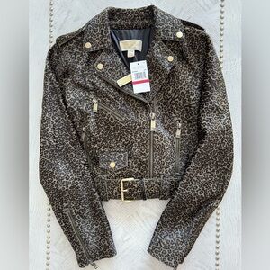 BNWT Michael Kors Calf Hair Motor Jacket